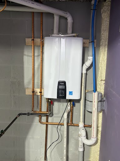 Principle Plumbing tankless water heater installation